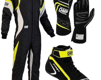 OMP Racing Suit, Shoes, Gloves, CIK/FIA Level 2 Approved with gift (Balaclava)