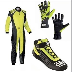 OMP Racing Suit, Shoes, Gloves, CIK/FIA Level 2 Approved with gift (Balaclava) image 1