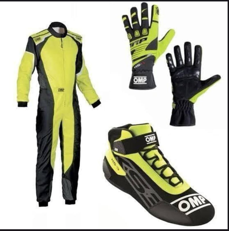 OMP Racing Suit, Shoes, Gloves, CIK/FIA Level 2 Approved with gift (Balaclava) image 1