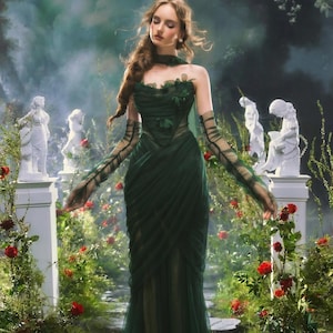 Dark Green Fairy Dress - Etsy