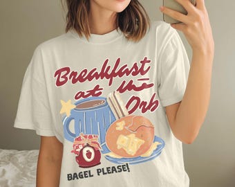Breakfast At The Orb T-Shirt - LICENSED Zodiac Academy Merch Geraldine's Buttery Bagels ASS Club Vega Twins Darius Acrux Coffee Shirt Lance