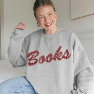 Sudadera estilo años 90 con estampado de libros, regalo para amantes de los libros, sudadera de lectura, camiseta romántica y sensual, estilo vintage, cuello redondo, chicas guapas leyendo