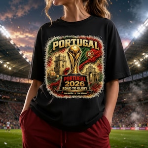 Wereldkampioenschap voetbal 2026 png, afbeelding Portugal voetbalfan, FIFA-voetbalshirtontwerp, toernooi nationaal elftal, png, digitale download
