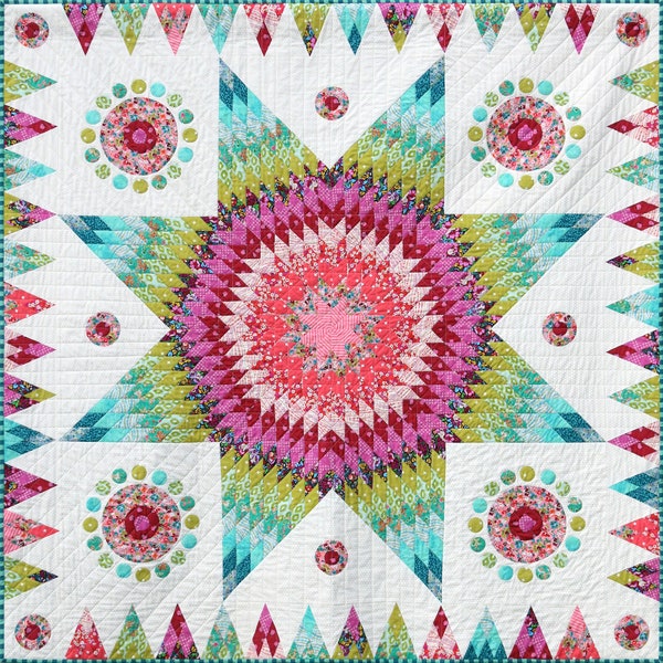 Orbital Star Quilt PDF Anleitung von Emma Jean Jansen - Sofortiger Download