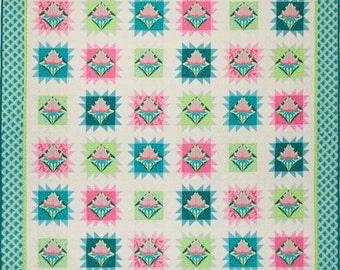 Waratah Crowns Quilt PDF Pattern by Emma Jean Jansen - Immediate Download