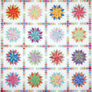 Harlequin Stars Quilt Pattern PDF by Emma Jean Jansen - Immediate Download