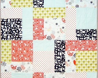 Mod Cot Quilt Mini PDF Pattern by Emma Jean Jansen - Immediate Download