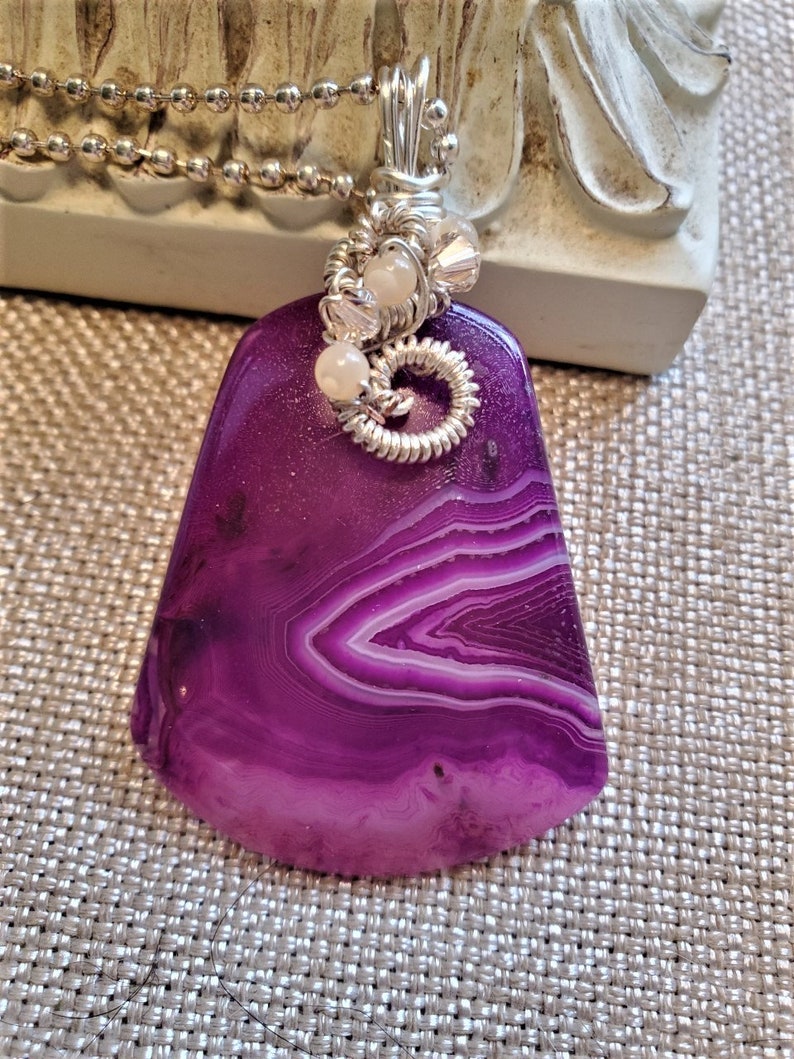 •LUNA• ghost agate + citrine + mixed metal necklace (16