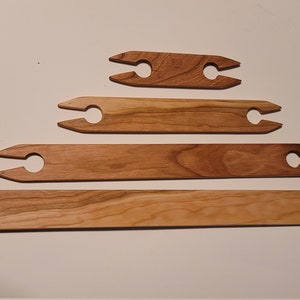21 , 14 , 10,  6 inch Cherry wood shuttles