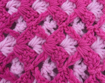 Crochet 2 Sided Crib size Baby Blanket **Free shipping