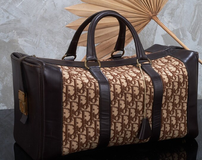 CHRISTIAN DIOR 1960s RARE Early Oblique Monogram Box Bag - Etsy