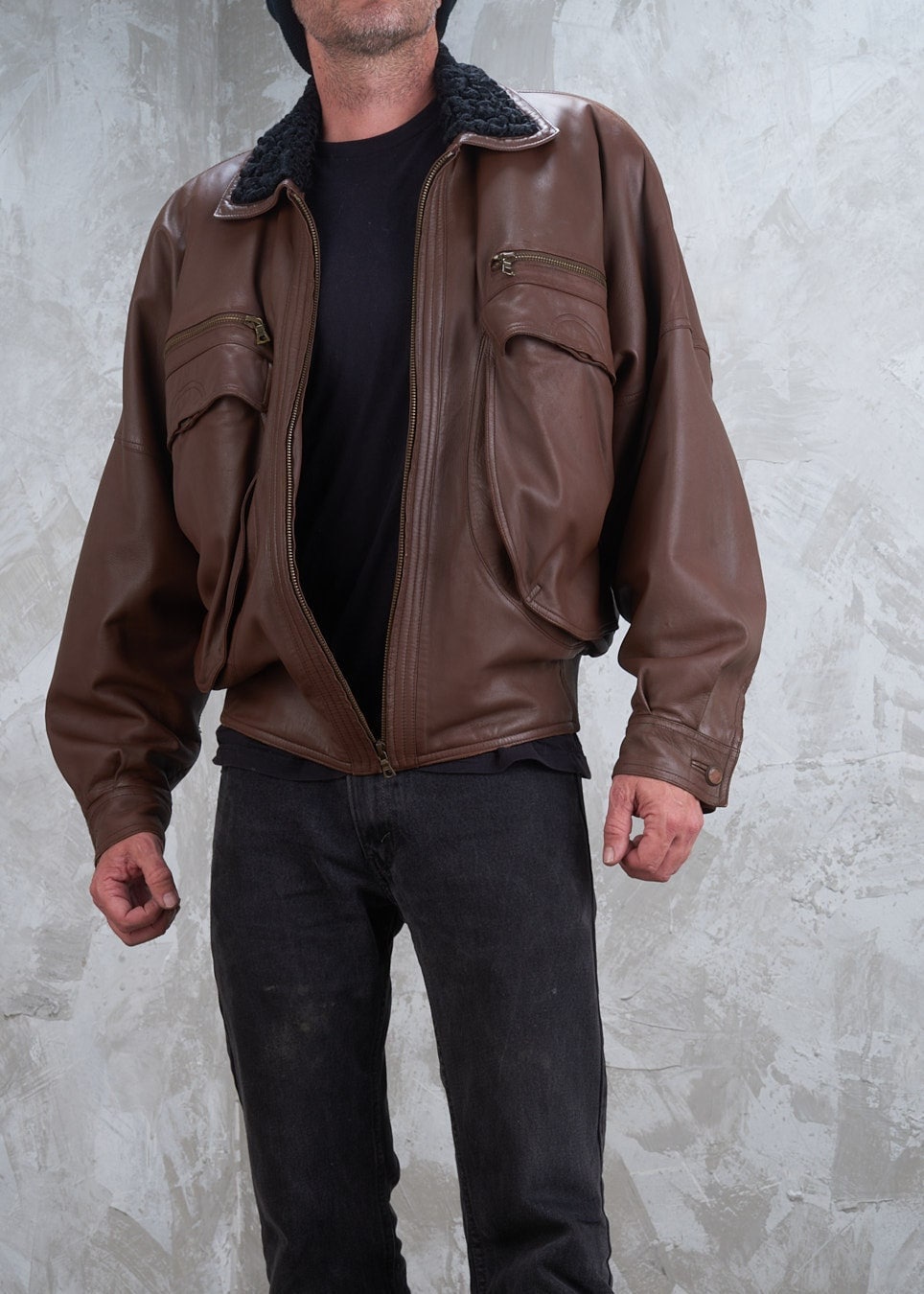 Loewe Leather Jacket Vintage - Etsy Loewe Leather Jacket Vintage - Etsy