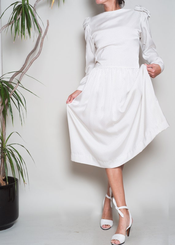 1980s// HANAE MORI // Mini Polka Dot Bow Shoulder