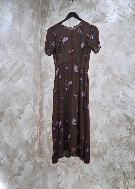 PRADA Fall 2000 Runway Floral Chiffon Dress XS - Etsy
