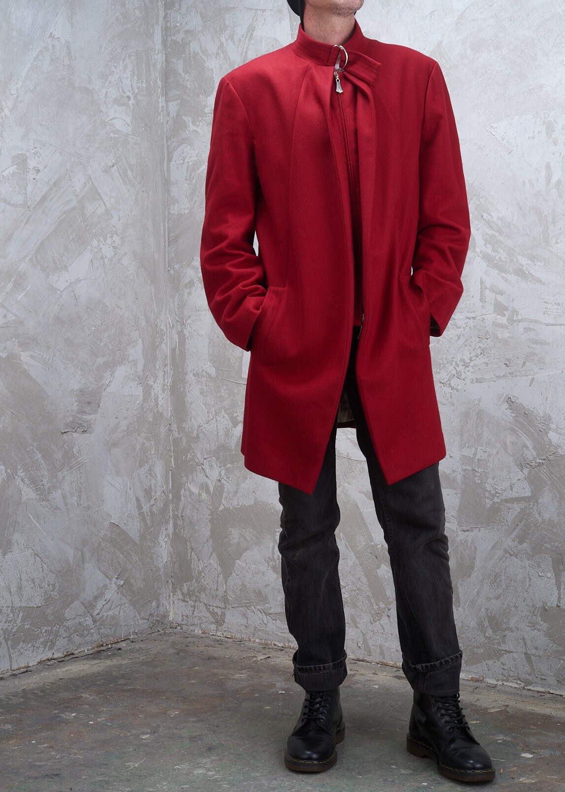 VIVIENNE WESTWOOD MAN 1998-99 Runway Collection Red Felted Wool