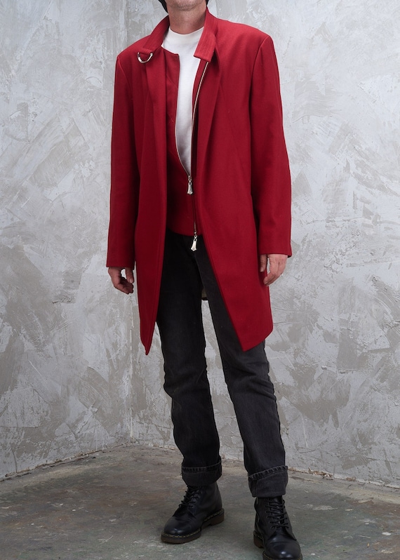 VIVIENNE WESTWOOD MAN 1998-99 Runway Collection Red Felted Wool
