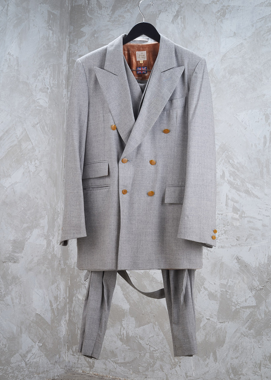 Vivienne Westwood （man 46） ダブルブレストジャケット VIVIENNE WESTWOOD 1993 Gold Label Collection Grey Bondage Three