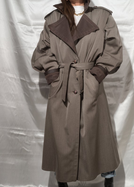 1980s// LOUIS FERAUD// Wool Gabardine Classic Tren