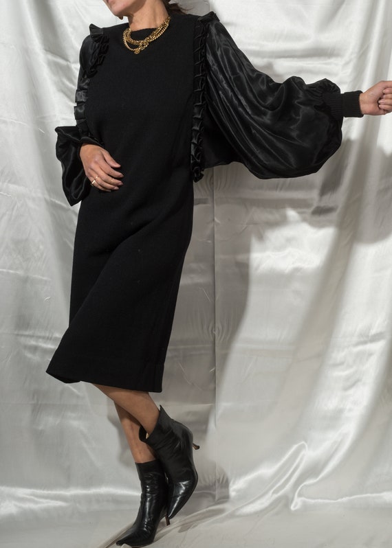 1990s// Rare Designer// Satin Balloon Sleeve Knit