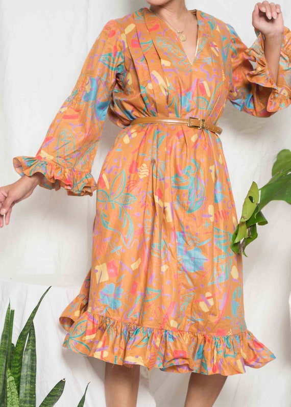 1980s// EMANUEL UNGARO PARALLELE Beach Cotton Ruff