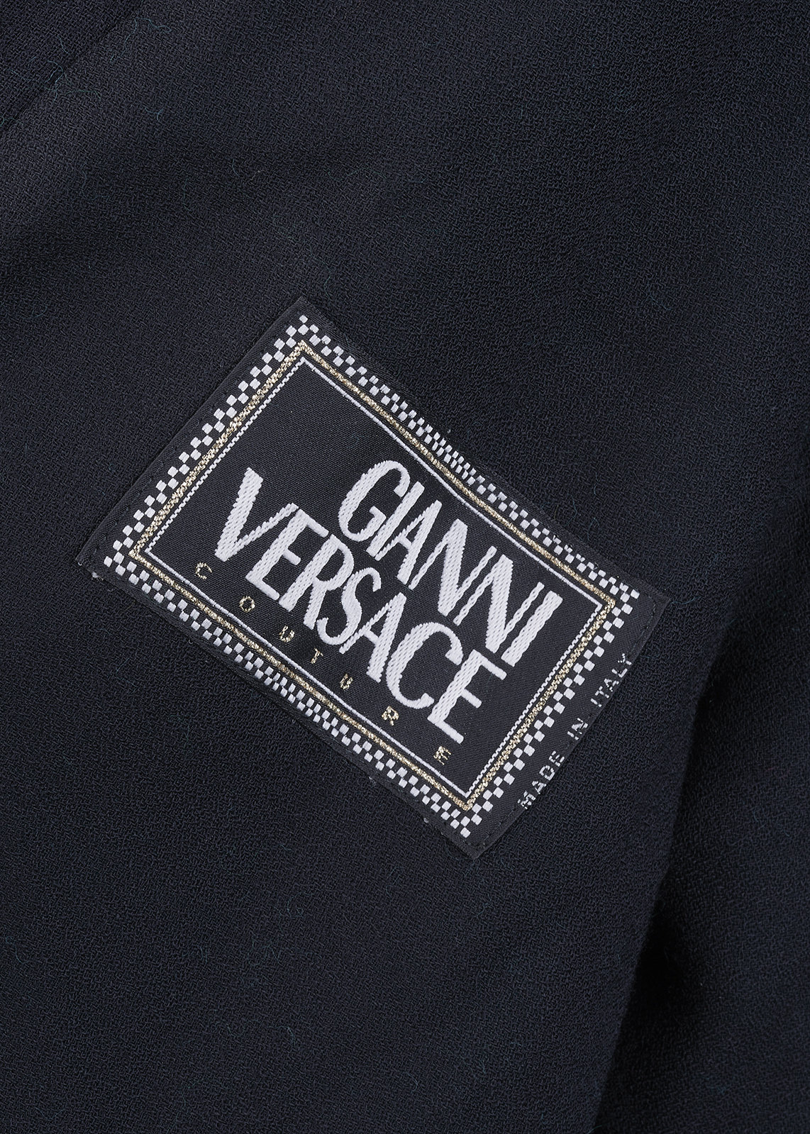 Buy GIANNI VERSACE COUTURE Fall 1991 Runway Aqua Blue Black Trim
