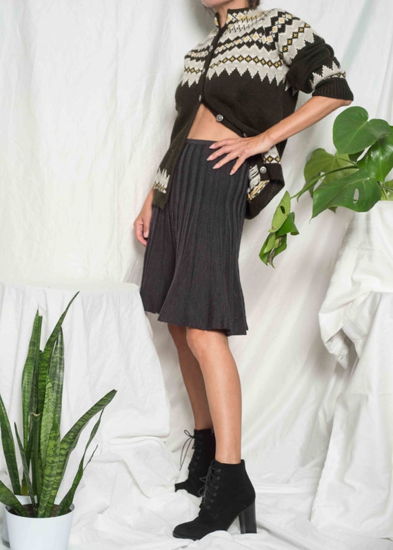 1990s// JIL SANDER// Minimalist Rib Knit Flare Ski