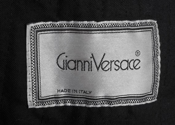 1991 Gianni Versace Mens Black Leather Coat S M L… - image 3