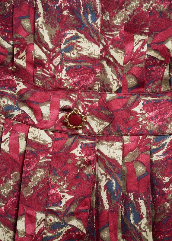 1990s KARL LAGERFELD Runway Collection Red Abstra… - image 10