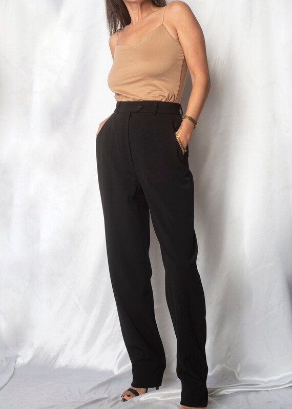 GIORGIO ARMANI// 1990s Asymmetric Black Pant Suit… - image 9