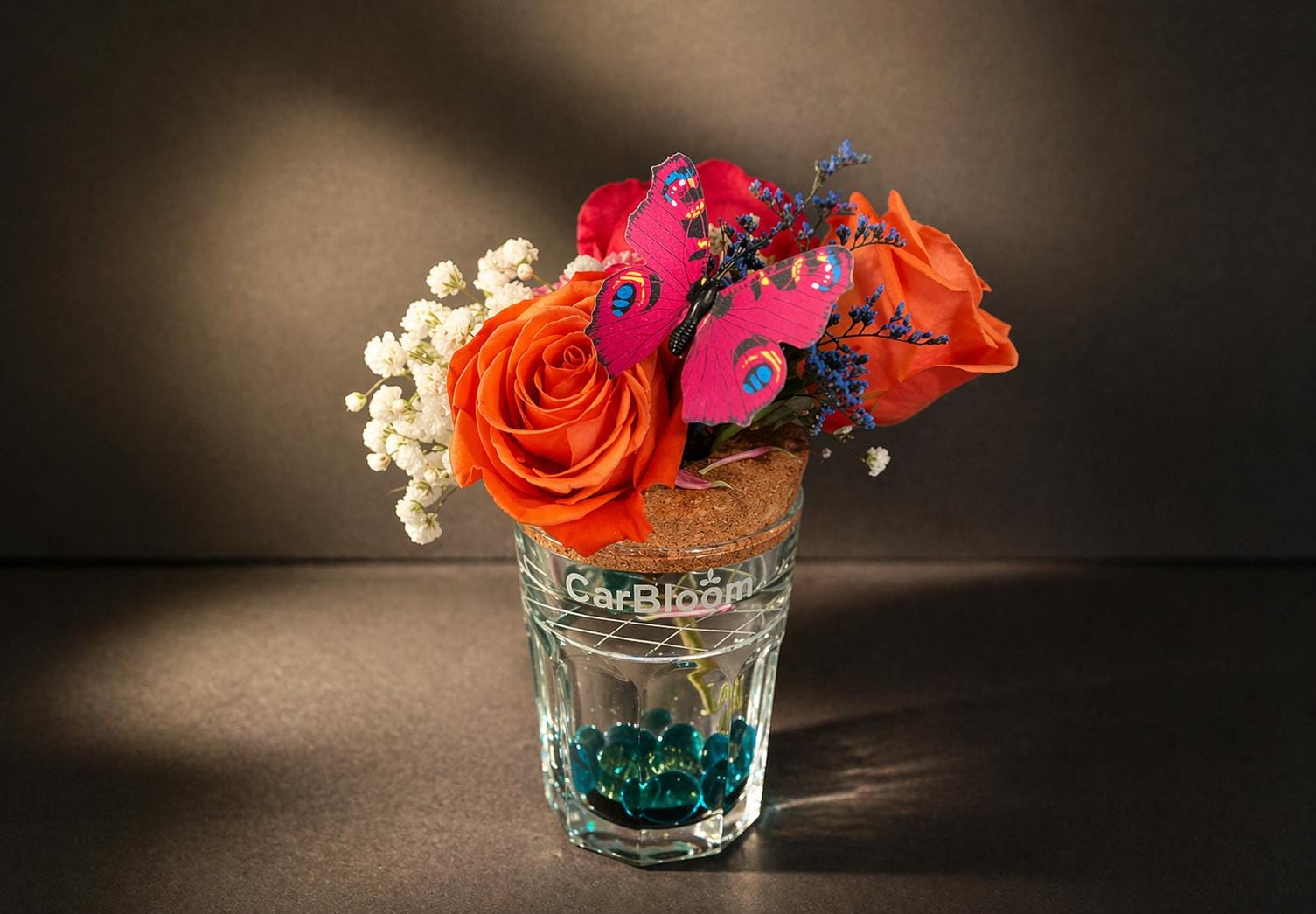 Flower Vase for Your Car, Handcrafted Glass Cup Holder Vase - Etsy