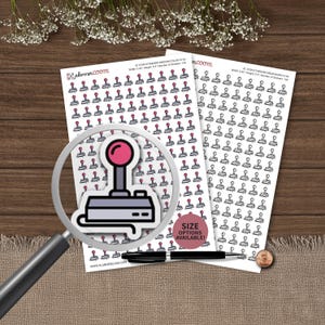 Joystick Icon | Planner Stickers | Custom Size & Color | For Planning, Bullet Journal, Scrapbook