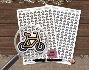 Fahrrad / Bike Icon | Planer Aufkleber | Benutzerdefinierte Größe und Farbe | Für Planung, Bullet Journal, Scrapbook