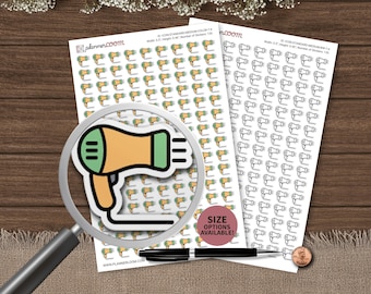 Haartrockner Symbol | Planer Aufkleber | Benutzerdefinierte Größe und Farbe | Für Planung, Bullet Journal, Scrapbook