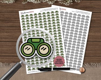 Fernglas Icon | Planer Aufkleber | Benutzerdefinierte Größe und Farbe | Für Planung, Bullet Journal, Scrapbook