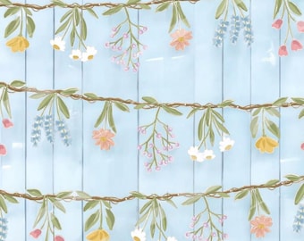 Wildflower Banner Set, 3-Piece Double-Sided Cardstock Floral Party Decor
