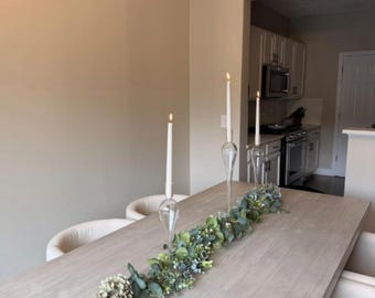 UV Resistant Faux Eucalyptus Garland 2 Pack 12FT Artificial Greenery Vine, Outdoor Hanging Eucalyptus Leaves for Wedding Arch, Backdrop