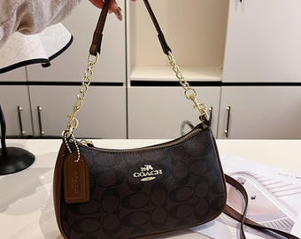 シグネチャースタイルキャンバスショルダーバッグ（レディース）｜ミニハンドバッグ｜普段使いにぴったりのシックな財布