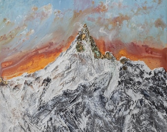 Painting canvas with Everest acrylic paste.