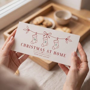 Personalised Family Christmas Keepsake with Stocking Initials and Sign-off