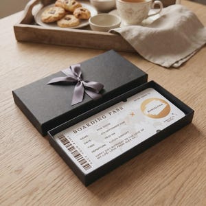 Personalised Birthday Boarding Pass Gold Foil Scratch Reveal Gift For Husband