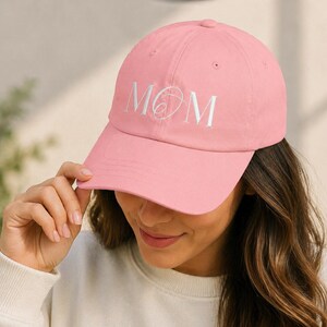 Stylized MOM Script Classic Dad Cap | Embroidered Baseball Hat