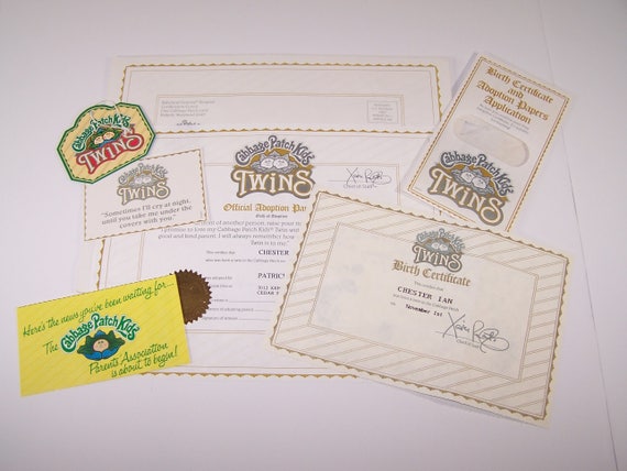 cabbage patch birth certificate