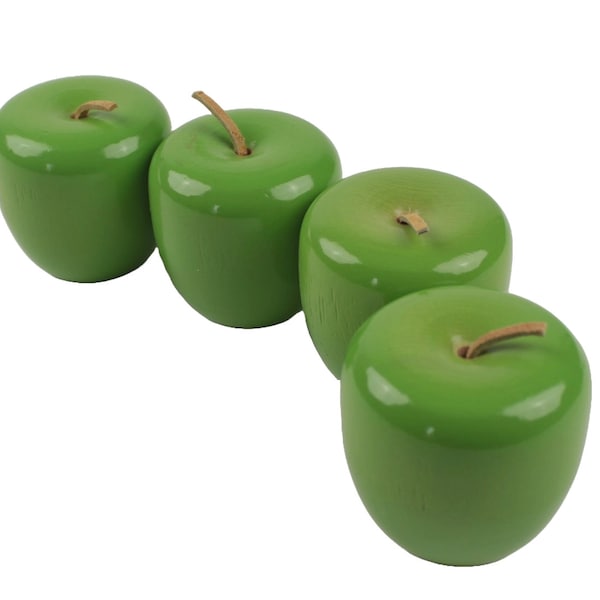 Wooden Apples Green Life Size Artificial Fruit