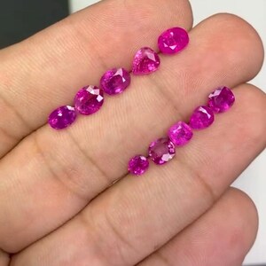 Natürliche Pinkish Afghanistan Rubin Edelsteine | Transparent 8,7 Ct Lot für die Schmuckherstellung