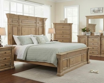 Hart Washed Barn wood King Bedroom Set