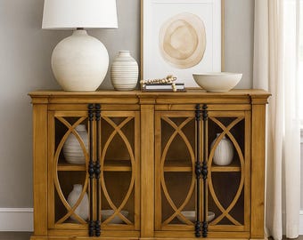 Cameo Honey Brown Console Cabinet