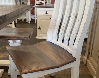 Banks White Slat Back Chair