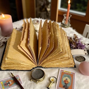 Personalized Book of Shadows, Witchy Grimoire Journal, Vintage Spell Book, Gothic Notebook, Wiccan Diary, Fantasy Gift for Writers image 13