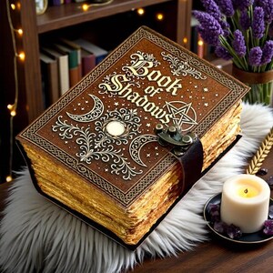 Personalized Book of Shadows, Witchy Grimoire Journal, Vintage Spell Book, Gothic Notebook, Wiccan Diary, Fantasy Gift for Writers image 10