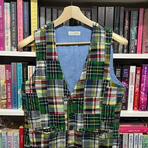 Vintage Browny Japan Patchwork Vest Medium Size